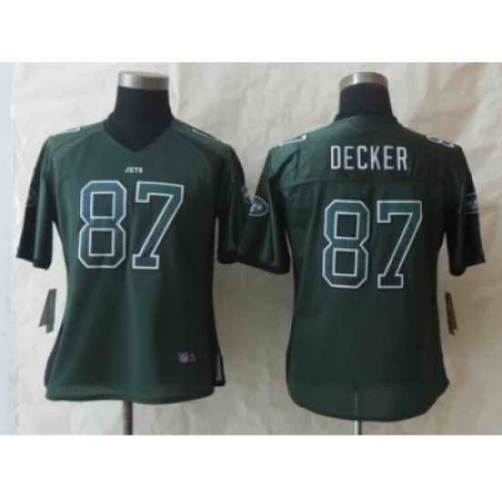 Women 2014 New Nike New York Jets #87 Decker Green Jerseys(Drift Fashion)